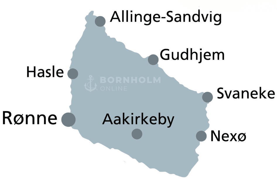 Mapa Bornholmu