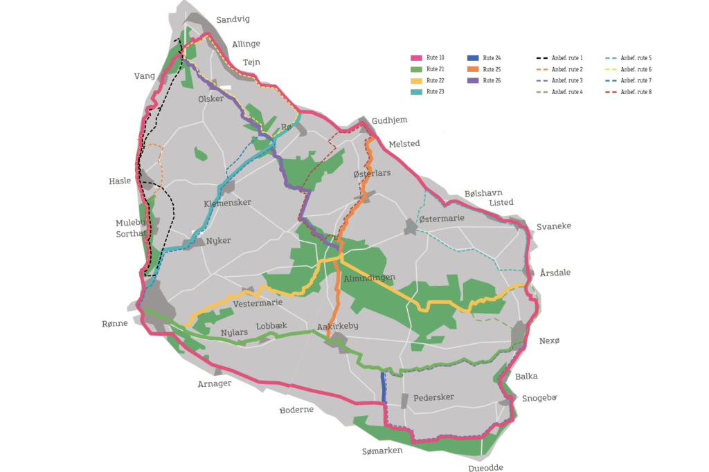 Mapa rowerowa Bornholmu